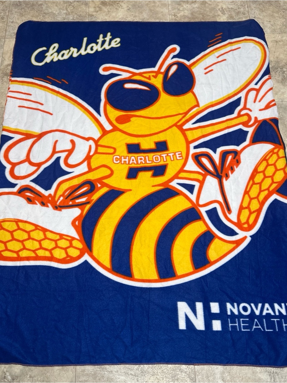 Charlotte Hornets 2025 Statement Edition Blanket Novant Health 49x61 lightweight